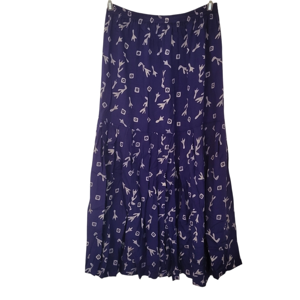 Boho Wide Leg Crop Pants Purple sz S